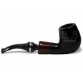 Cachimbo Anel Prateado Curvo Piteira Chifre 